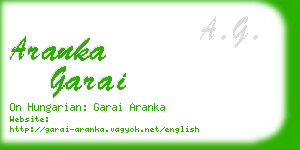 aranka garai business card